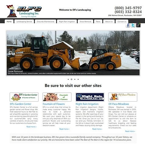 Web Design Elfs landscaping